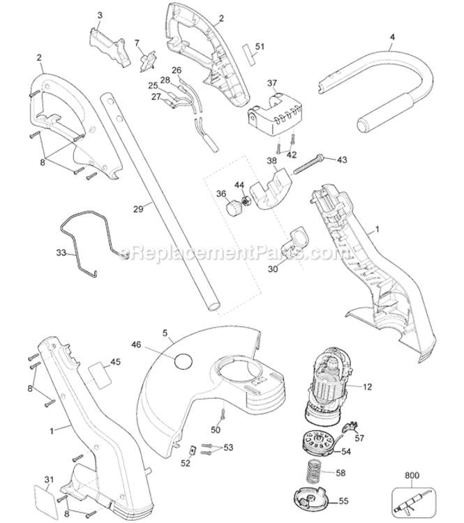 Page A Diagram and Parts List for GH400 Type 3 Black and Decker Trimmer